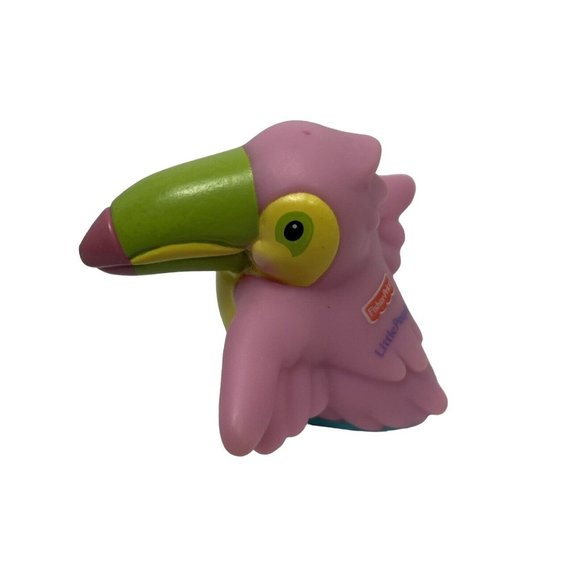 FISHER PRICE LITTLE PEOPLE Toucan Pink & Yellow w Green Bill Bird Toy - Picture 2 of 11